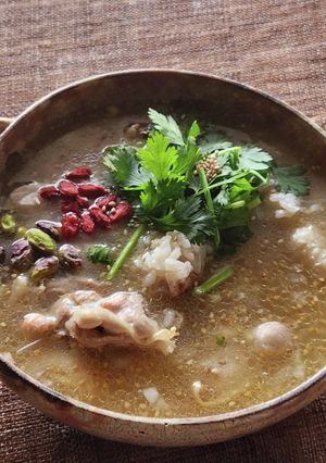 アジアン粥☆鶏白湯粥☆昼食夕食☆鶏もも肉-レシピのメイン写真