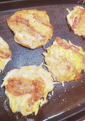 キャベツなしで美味節約♡もやしお好み焼き-レシピのメイン写真