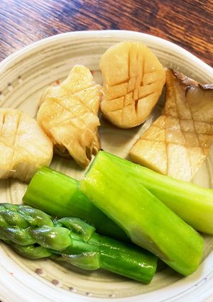 お弁当に♪エリンギとアスパラ麺つゆびたし-レシピのメイン写真