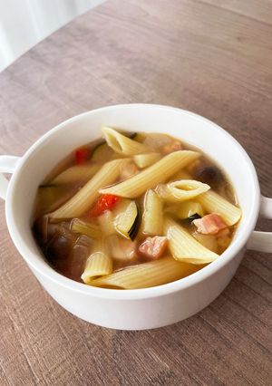 野菜スープ　パスタを入れて軽い食事にも-レシピのメイン写真