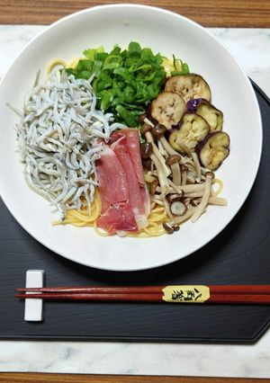 ヨウサマの減塩千斗入ル風シラスと葱パスタ-レシピのメイン写真