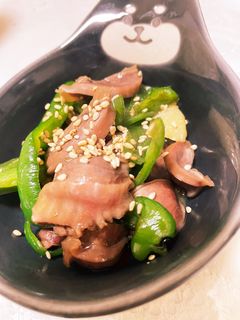 砂肝ピーマンにんにく甘辛炒-レシピのメイン写真