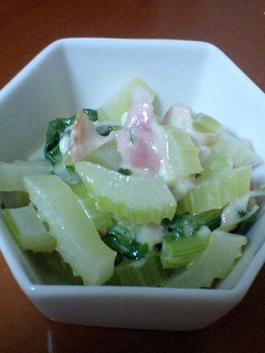 セロリ&ベーコンの炒め物+チーズ和え-レシピのメイン写真