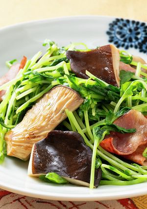 黒あわび茸と豆苗の中華炒め-レシピのメイン写真