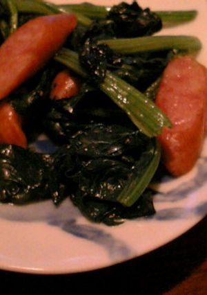 ほうれんそうとソーセージのバター炒め♪-レシピのメイン写真