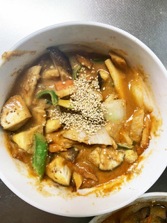 肉無チクワスパイシー親子丼味野菜炒め-レシピのメイン写真