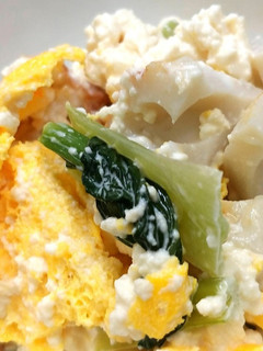 小松菜と玉子の豆腐サラダ★動画あり★-レシピのメイン写真
