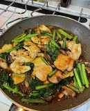 簡単胸肉と椎茸小松菜のうま煮