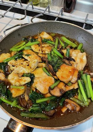 簡単胸肉と椎茸小松菜のうま煮-レシピのメイン写真