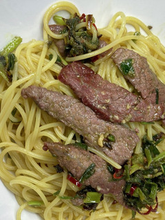 牛肉とネギのパスタ 242-レシピのメイン写真
