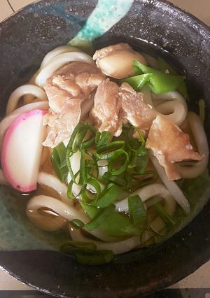 鶏とスナップエンドウのうどん-レシピのメイン写真