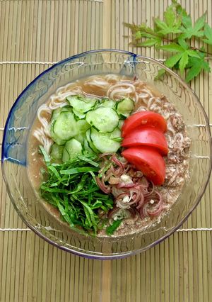 夏にイチ押し！冷や汁そうめん-レシピのメイン写真
