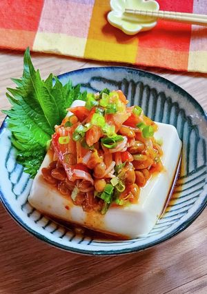 ☆カニかまとキムチ納豆の冷やっこ☆-レシピのメイン写真
