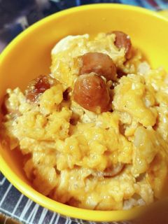 ウィンナー玉子丼-レシピのメイン写真