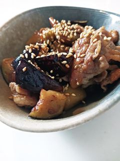 簡単!ナスと豚こまの甘辛炒め-レシピのメイン写真