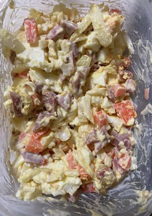簡単、野菜の卵サラダ-レシピのメイン写真