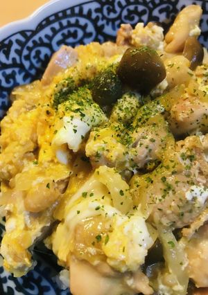 鶏もも肉＆きのこ/しめじの親子丼-レシピのメイン写真