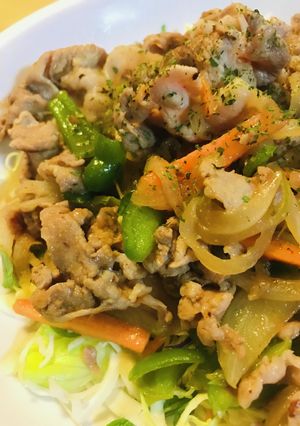 豚こまぎれ肉＆緑黄野菜の炒めもの-レシピのメイン写真