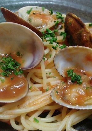 超簡単♪あさりとトマトのパスタ-レシピのメイン写真