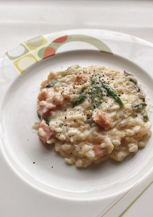 簡単残ったご飯で作るアスパラリゾット-レシピのメイン写真