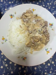 Mさん風白いビーフストロガノフ-レシピのメイン写真