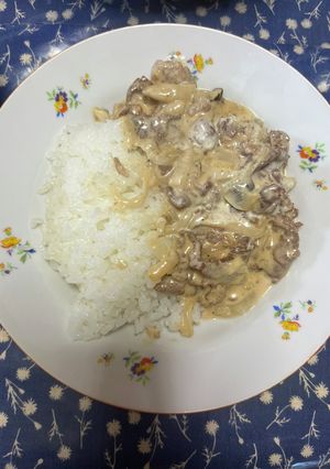 Mさん風白いビーフストロガノフ-レシピのメイン写真
