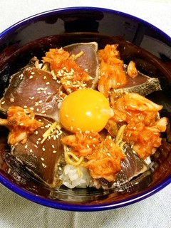 【フレイル予防/主菜】かつおキムチ丼-レシピのメイン写真