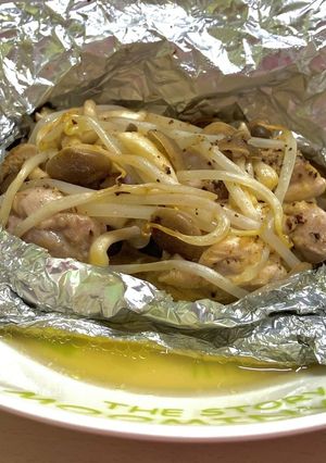 鶏もも肉のバターホイル焼き-レシピのメイン写真