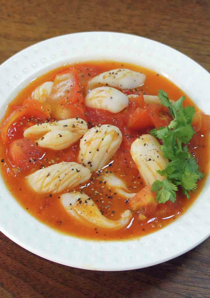 トマトとむきいかの炒め物-レシピのメイン写真
