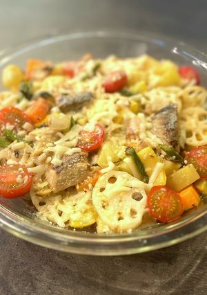 野菜と鯖カレーマヨのオーブン焼き-レシピのメイン写真