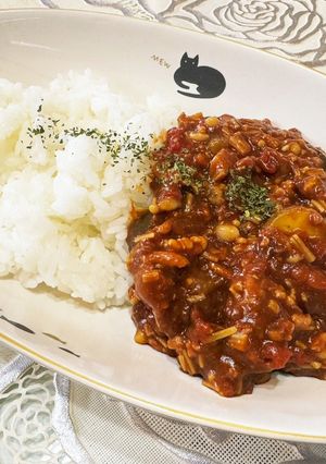 鶏ひき肉のトマト無水カレー-レシピのメイン写真
