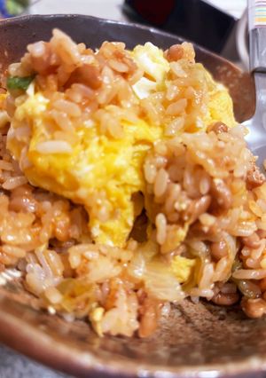 納豆レタス炒飯-レシピのメイン写真