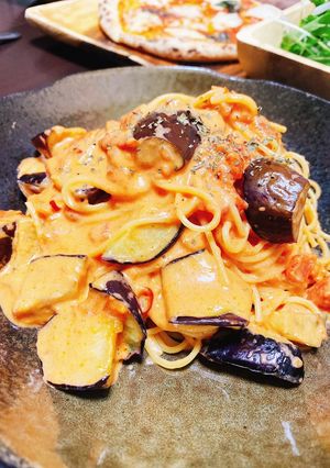 茄子のトマトクリームパスタ-レシピのメイン写真
