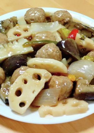 野菜と肉団子の甘酢あんかけ-レシピのメイン写真