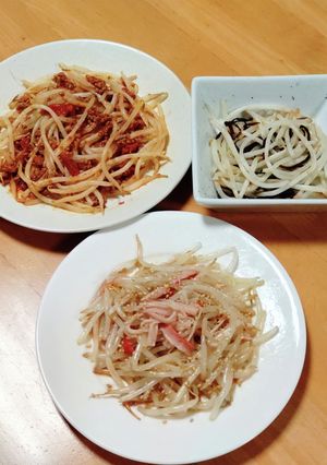 もやしの和洋中三品-レシピのメイン写真
