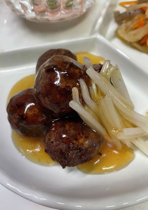 【簡単おかず】ふわふわ肉団子の甘酢あん-レシピのメイン写真