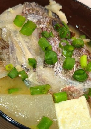豆腐と大根★鯛のあら汁★味噌汁★動画あり-レシピのメイン写真