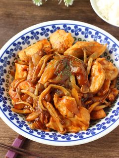 【鶏むね肉のケチャップ炒め】かさまし仕様-レシピのメイン写真