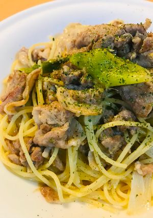 豚こまぎれ肉と長ネギのパスタ-レシピのメイン写真