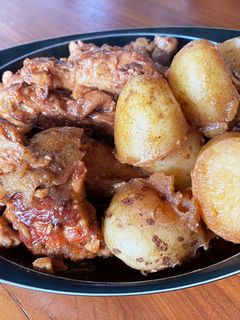 手羽元とじゃがいもの甘辛炒め煮-レシピのメイン写真