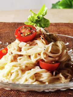 余ったそうめん☆ゴマだれツナトマト☆簡単-レシピのメイン写真