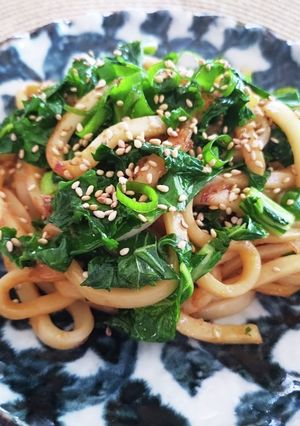 簡単ケール焼きうどん　アレンジ無限大-レシピのメイン写真