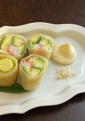 ズッキーニとカニカマの春巻き-レシピのメイン写真