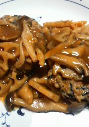 さっぱり☆蓮根ソースの豆腐ハンバーグ-レシピのメイン写真