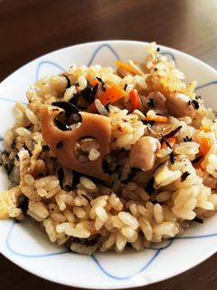 ひじき煮アレンジ炊き込みご飯-レシピのメイン写真