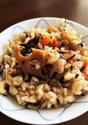 ひじき煮アレンジ炊き込みご飯-レシピのメイン写真