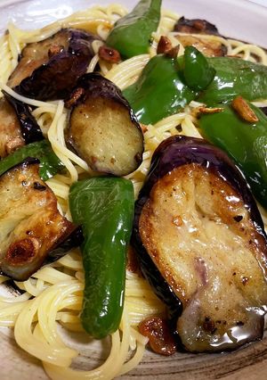 茄子とピーマンの野菜スパゲティ-レシピのメイン写真
