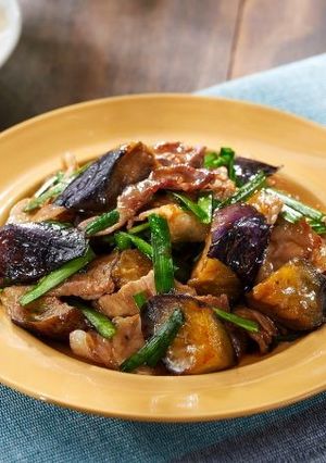 なすとニラと豚肉の甘辛炒め-レシピのメイン写真