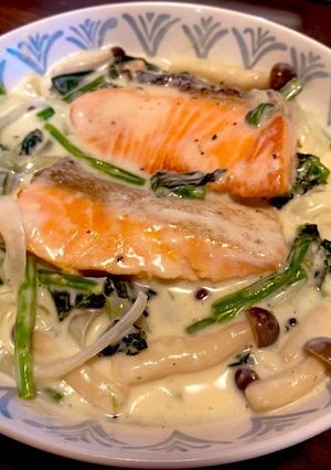 ワンパン！簡単！サーモンクリーム煮-レシピのメイン写真