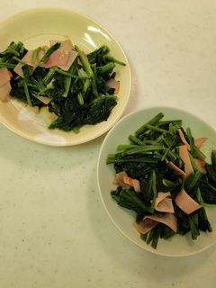 ほうれん草とハムのバターソテー-レシピのメイン写真